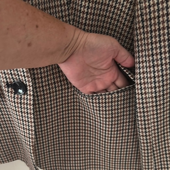 Premise Studio Neutral Colors Houndstooth Blazer sz 8 - Picture 10 of 14